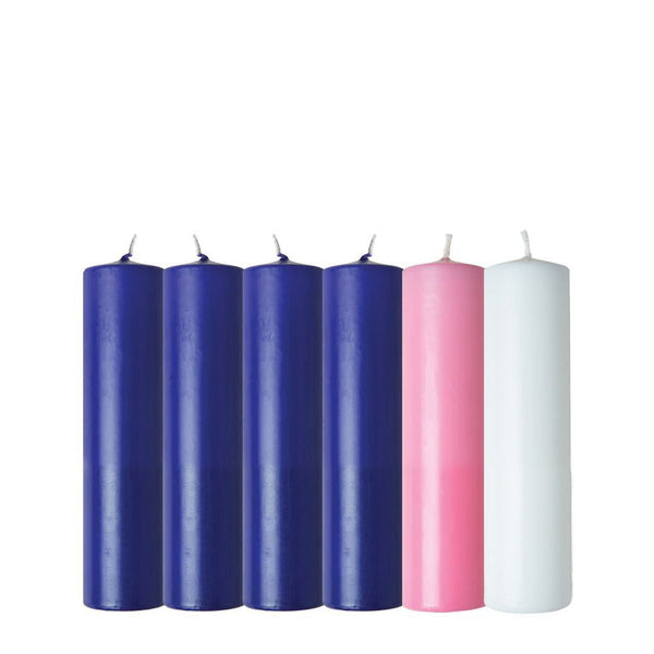 Christmas Advent Candles (6" x 2") UK Made by Vanpoulles