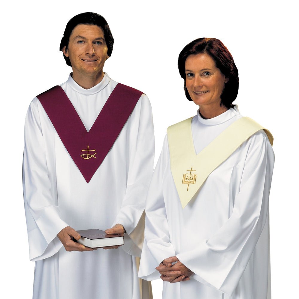 Embroidered Scapulars in Dupion fabric - Vanpoulles