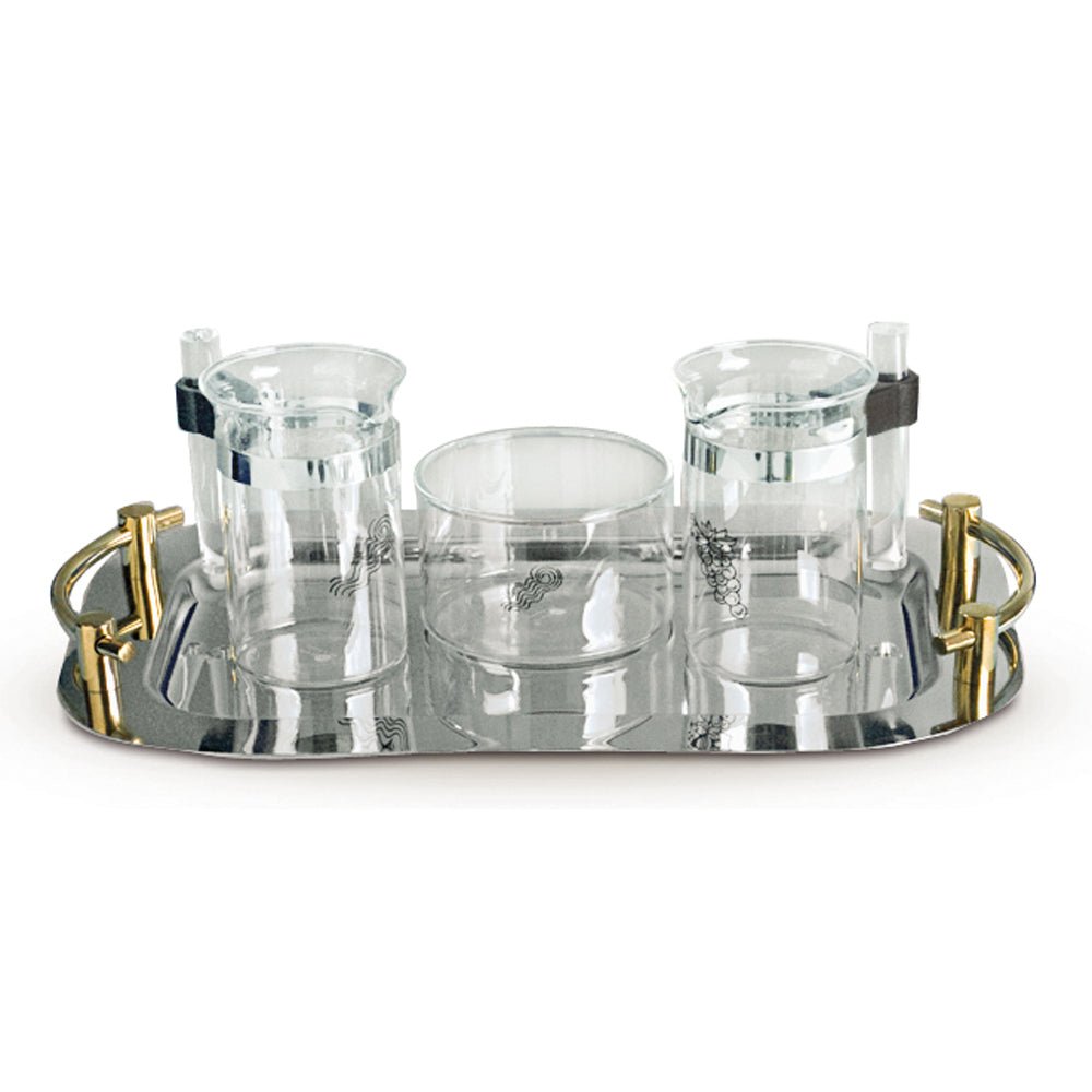 Glass Cruet Set with Lavabo Bowl - Vanpoulles