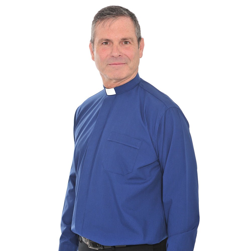 Long Sleeved Slip-In Collar Clergy Shirt - Vanpoulles