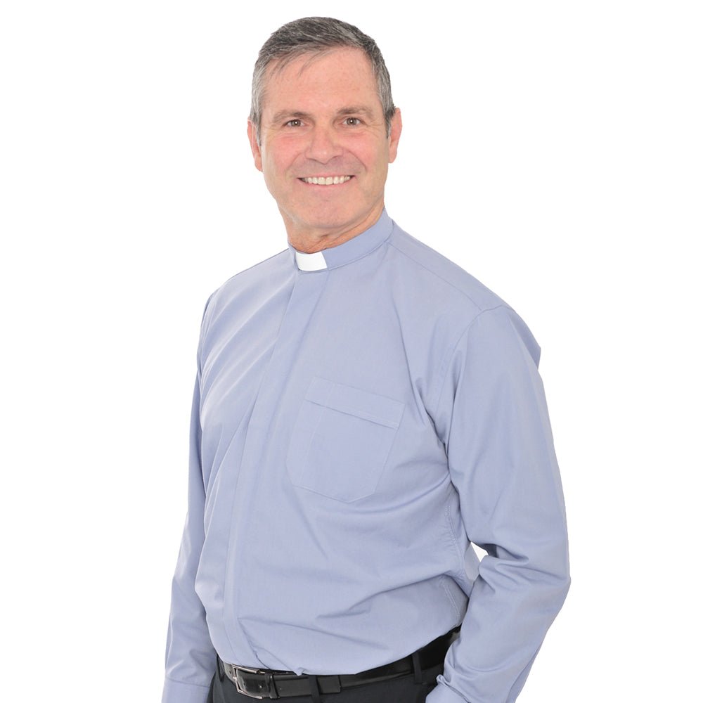 Long Sleeved Slip-In Collar Clergy Shirt - Vanpoulles