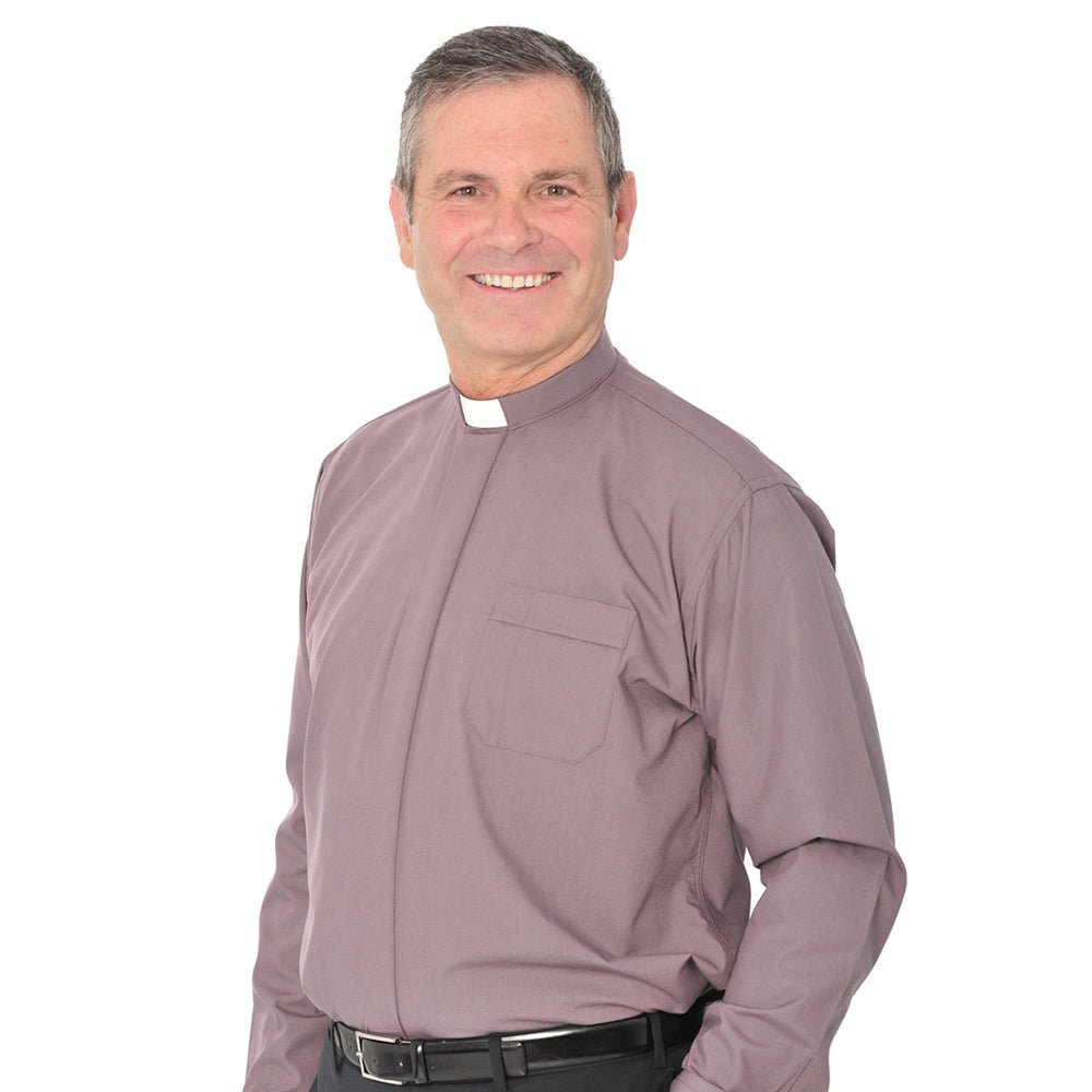 Long Sleeved Slip-In Collar Clergy Shirt - Vanpoulles