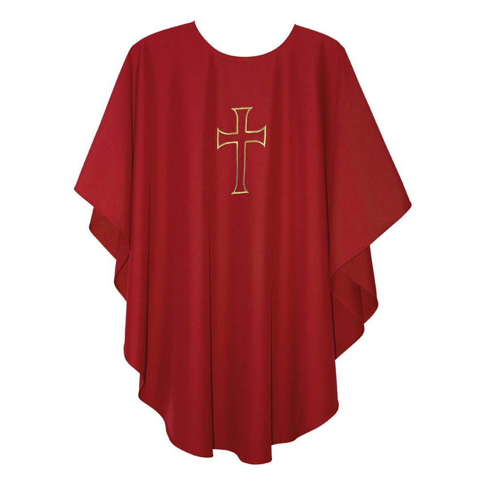 Cross Outline Embroidery Chasubles - Vanpoulles