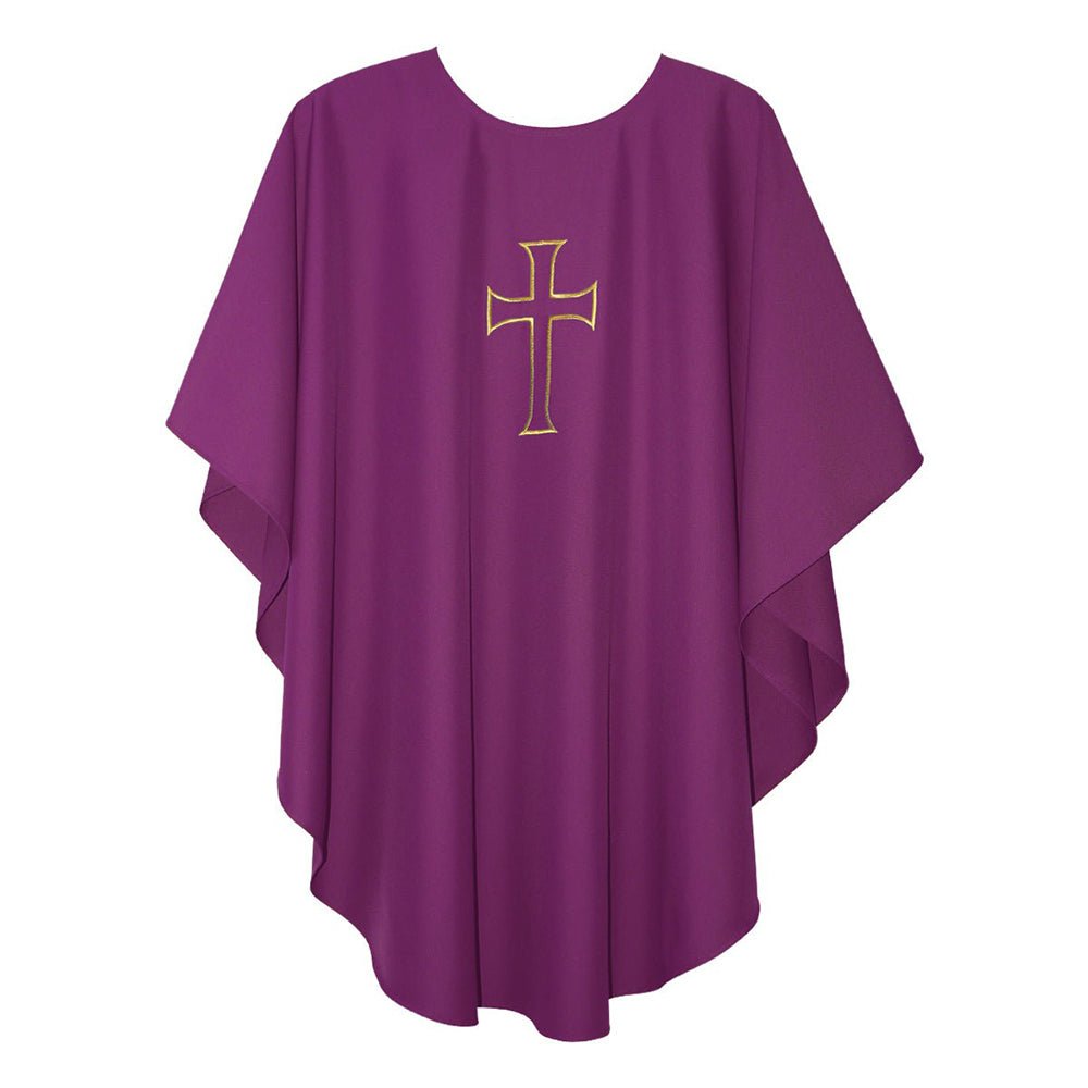 Cross Outline Embroidery Chasubles - Vanpoulles