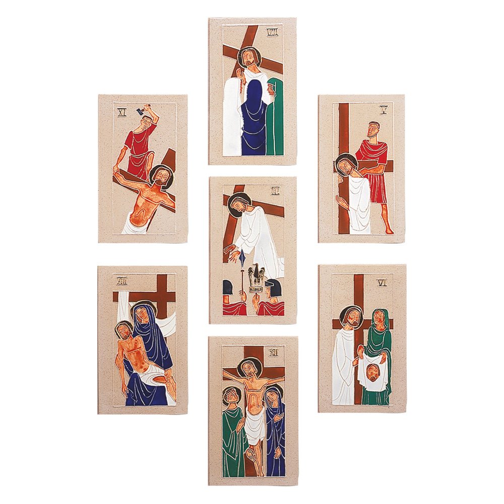 Clay Stations of the Cross - Coloured Finish - Vanpoulles