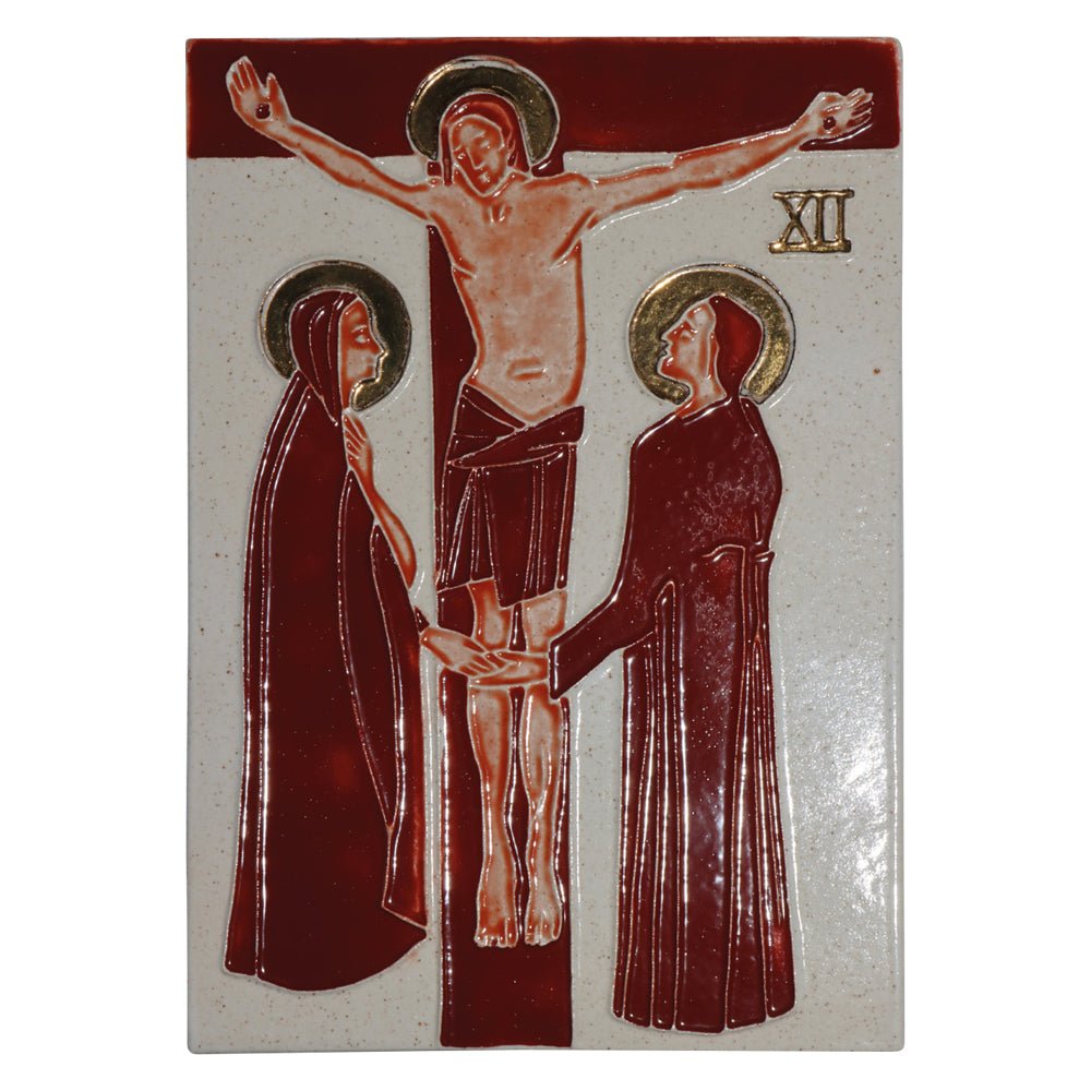 Clay Stations of the Cross - Maroon Finish - Vanpoulles