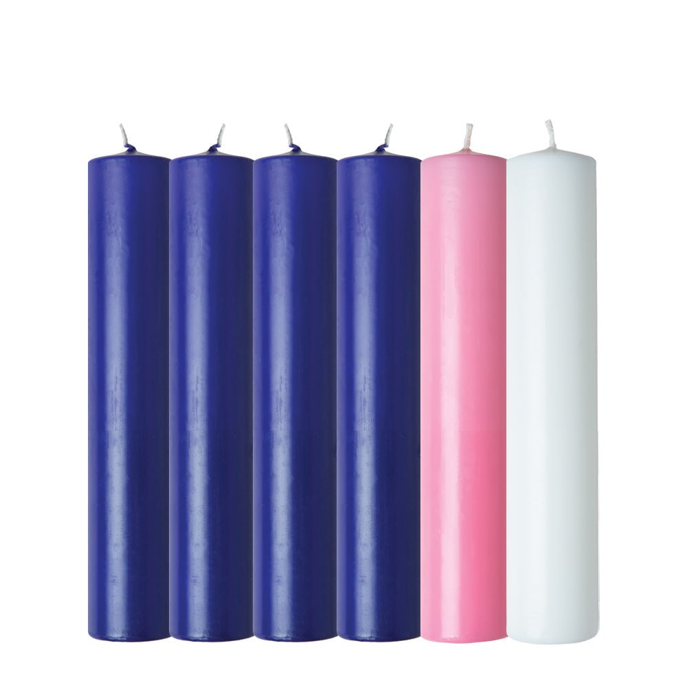 Advent Pillar Candles (9" x 2") - Vanpoulles
